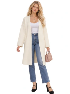 Abrigo de Mujer, Cárdigan Largo para Mujer, Tejido Suave y Cómodo, Elegante y Casual para Todo Momento - tienda en línea
