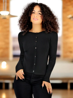 Suéter de Mujer Manga Larga Acanalado, Sweater de Punto con Botones Elegante y Casual - tienda en línea