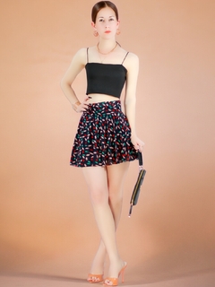 FALDA SHORT DE MUJER CASUAL DE ESTAMPADO FLORAL