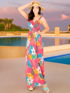 Vestido Largo de Mujer Stretch de Estampados Primaverales - MALABIS