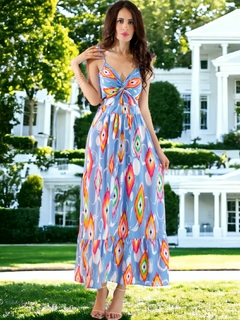VESTIDO DE MUJER LARGO CON ESTAMPADOS - comprar en línea