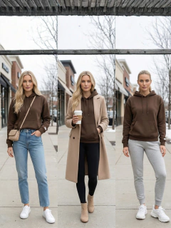 Sudadera Hoodie para Mujer con Capucha y Bolsa Frontal | Tela Stretch Suave y Cómoda | Casual para Diario - MALABIS