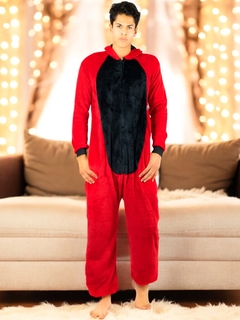 Imagen de Pijama Mameluco Adultos Y Niño Tela Polar Fleece de Invierno Pijamas Familiares