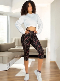 Imagen de Capri de Mujer Stretch de Diseños Estampados Legging Corto