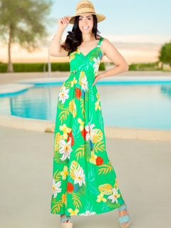 Vestido Largo de Mujer Stretch de Estampados Primaverales en internet