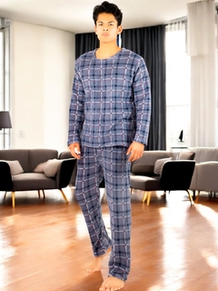 Pijama De Hombre Afelpada de Pantalón y Sudadera Tela Polar Fleece Suave y Ligera - tienda en línea