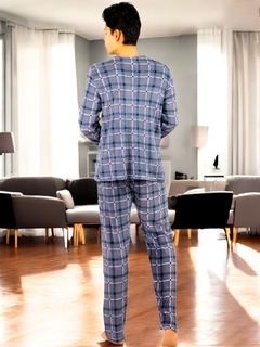 Imagen de Pijama De Hombre Afelpada de Pantalón y Sudadera Tela Polar Fleece Suave y Ligera