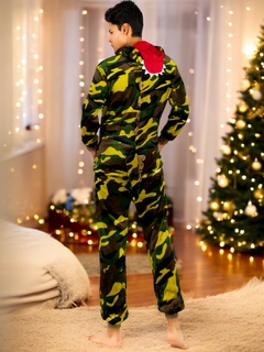 Pijama Mameluco Adultos Y Niño Tela Polar Fleece de Invierno Pijamas Familiares - MALABIS