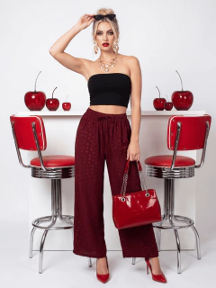 Pantalón Palazzo para Mujer | Pantalón Holgado de Cintura Elástica con Jareta en internet