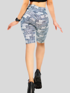 SHORT DE MUJER BIKER DEPORTIVO ESTAMPADO DE TALLE ALTO en internet