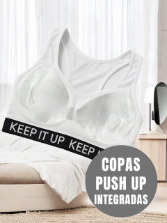Set de Bra Mujer Con Copas Push Up Peto Medio Comodidad Sin Varilla - MALABIS