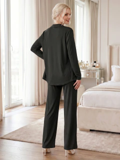 Imagen de Conjunto 3 Piezas para Mujer con Cardigan, Top Crop y Pantalón Palazzo | Set Casual