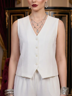Conjunto Elegante para Mujer Chaleco sin Mangas y Pantalón Recto - tienda en línea