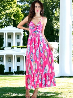 VESTIDO DE MUJER LARGO CON ESTAMPADOS - tienda en línea
