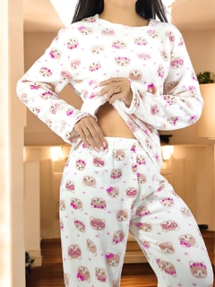 Pijama Afelpada para Mujer Polar FLeece Pantalón y Sudadera