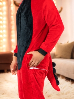 Pijama Mameluco Adultos Y Niño Tela Polar Fleece de Invierno Pijamas Familiares - comprar en línea