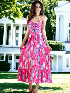 Imagen de VESTIDO DE MUJER LARGO CON ESTAMPADOS