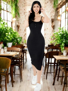 Vestido De Mujer Midi Casual Stretch Para Diario Y Salida - MALABIS