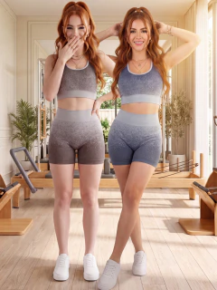 Pack de 2 Conjuntos de Mujer Deportivo/Casual 2 PIEZAS Short y Blusa Stretch, Comodidad y Estilo en internet