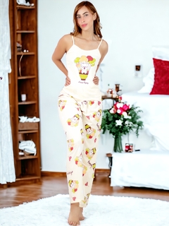 SET PIJAMA DE MUJER DE PANTALON Y BLUSA ESTAMPADO en internet