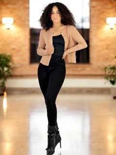 Suéter de Mujer Manga Larga Acanalado, Sweater de Punto con Botones Elegante y Casual en internet