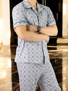 Pijama de Hombre de 2 Piezas en conjunto de Pantalón y Camisa - comprar en línea