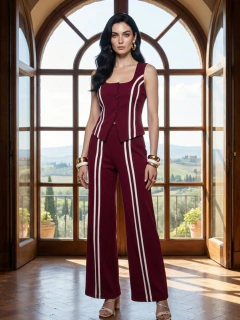 Conjunto para Mujer 2 Piezas | Chaleco sin Mangas y Pantalón Palazzo - MALABIS