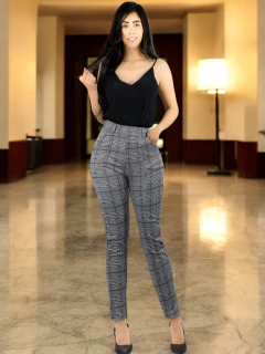 Jeggings de Mujer a Cuadros, Pantalones Tipo Leggings