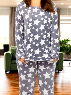 Pijama Afelpada para Mujer Polar Pantalón Sudadera Tallas Extras