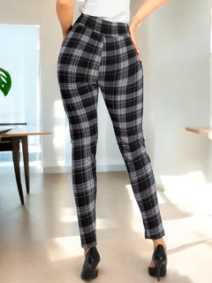 Imagen de Leggings Elegantes Jegging Mujer a Cuadros Stretch Looks Formal y Casual Mayón y Mallones