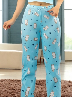 SET DE PIJAMA DE MUJER A JUEGO PANTALON Y BLUSA ESTAMPADO - MALABIS