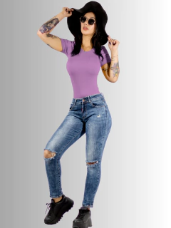 SET DE 2 BLUSAS PLAYERA DE MUJER CANALÉ STRETCH - comprar en línea