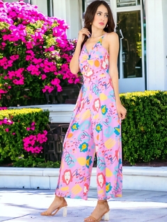 Palazzo de mujer Jumper De Pierna Ancha de Estampados Mono Completo Jumpsuit en internet