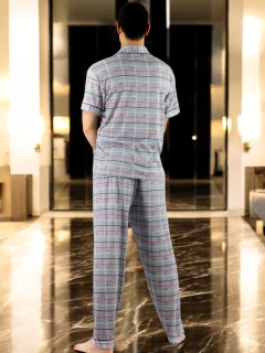 Pijama de Hombre de 2 Piezas en conjunto de Pantalón y Camisa - MALABIS