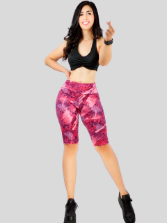 SHORT DE MUJER BIKER DEPORTIVO ESTAMPADO DE TALLE ALTO en internet