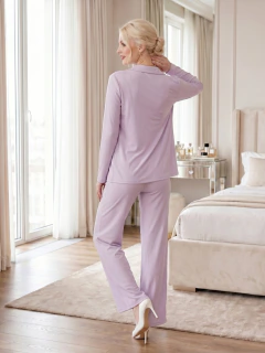 Imagen de Conjunto 3 Piezas para Mujer con Cardigan, Top Crop y Pantalón Palazzo | Set Casual