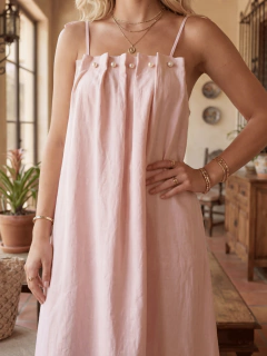 Vestido Largo Mujer Tirantes Ajustables | Corte Amplio Fluido Tipo Maxi - tienda en línea