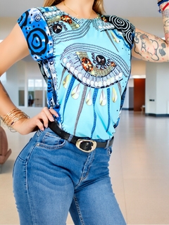 Blusa de Mujer manga corta estampada