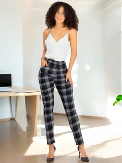 Leggings Elegantes Jegging Mujer a Cuadros Stretch Looks Formal y Casual Mayón y Mallones en internet