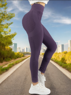 LEGGINGS MUJER PUSH UP MALLAS DEPORTIVAS TEXTURIZADA STRETCH - comprar en línea