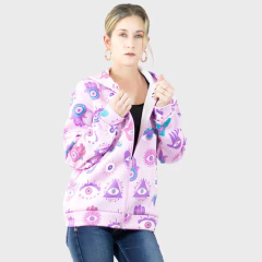 Sudadera Mujer Capucha Y Cierre Con Interior Térmico Abrigo - MALABIS