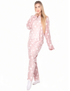 Pijama Afelpada Mujer Polar Pantalón Sudadera Ropa Invierno - MALABIS