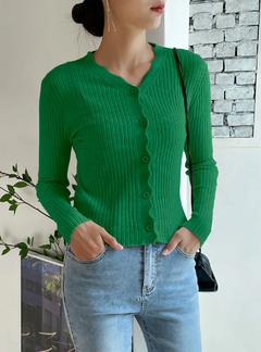 Sueter De Mujer Manga Larga Sueteres Botones Sweaters Punto - tienda en línea