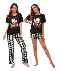 Pijama De 3 Piezas Mujer Pantalon Short Y Playera A Juego - comprar en línea
