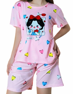 Pijama De Short Y Playera Mujer Ropa De Dormir Aesthetic - tienda en línea