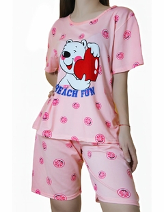 Imagen de Pijama De Short Y Playera Mujer Ropa De Dormir Aesthetic