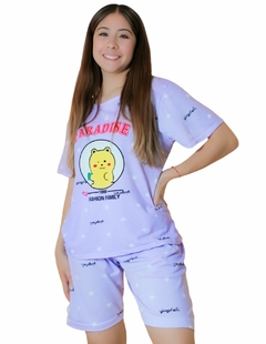 Pijama De Short Y Playera Mujer Ropa De Dormir Aesthetic en internet