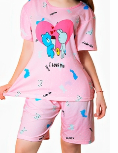 Pijama De Short Y Playera Mujer Ropa De Dormir Aesthetic - MALABIS