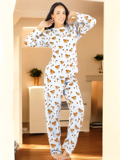 Pijama Afelpada para Mujer Polar FLeece Pantalón y Sudadera - tienda en línea