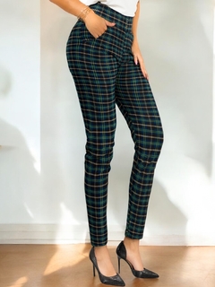 Imagen de Leggings Elegantes Jegging Mujer a Cuadros Stretch Looks Formal y Casual Mayón y Mallones
